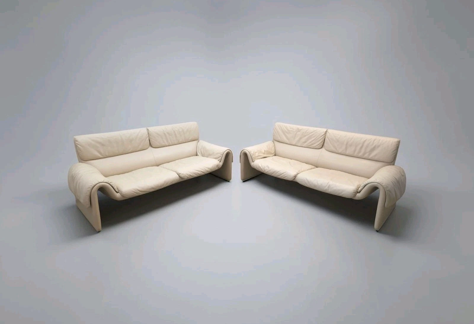 De Sede ds 2011 designer sofa leather sofa couch desede beige 2 seater