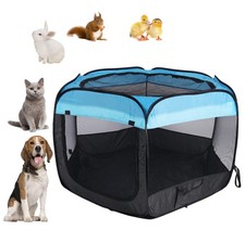 Portable Pop-Up Pet Playpen for Small/Medium Dogs  Cats - Indoor/Outdoor Tent
