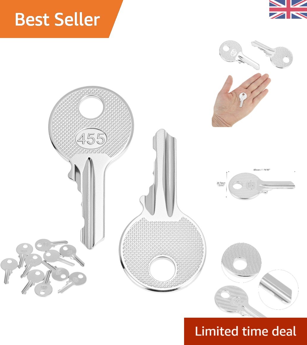 10-Pack Ignition Keys 455 for Heavy Equipment: Genie, Skyjack & Terex Compatible