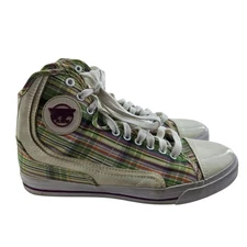 PF Flyers High Top Sneakers Mens 9 Womens 10.5 Glide Pure 70's Action Plaid