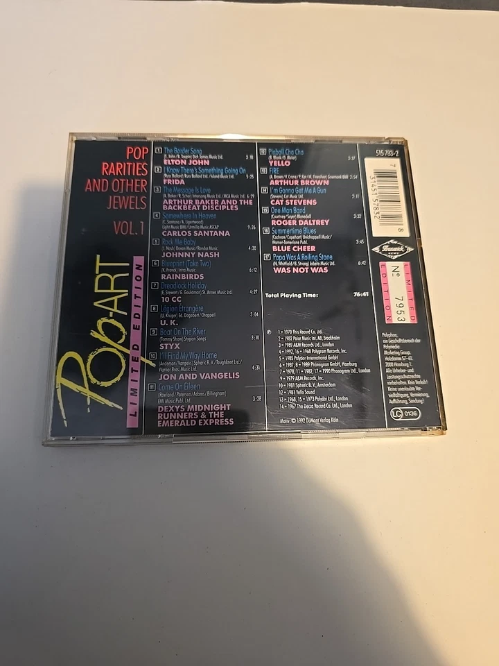 CD Compact disc POP-ART Rarities and other jewels vol.1 N° 7953 - Bild 2 von 4