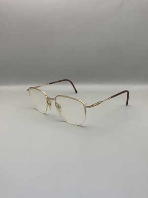 Vintage Silhouette M 7223 Eyeglasses Mens 51 Half Rim Austria Gold Tortoise 90s
