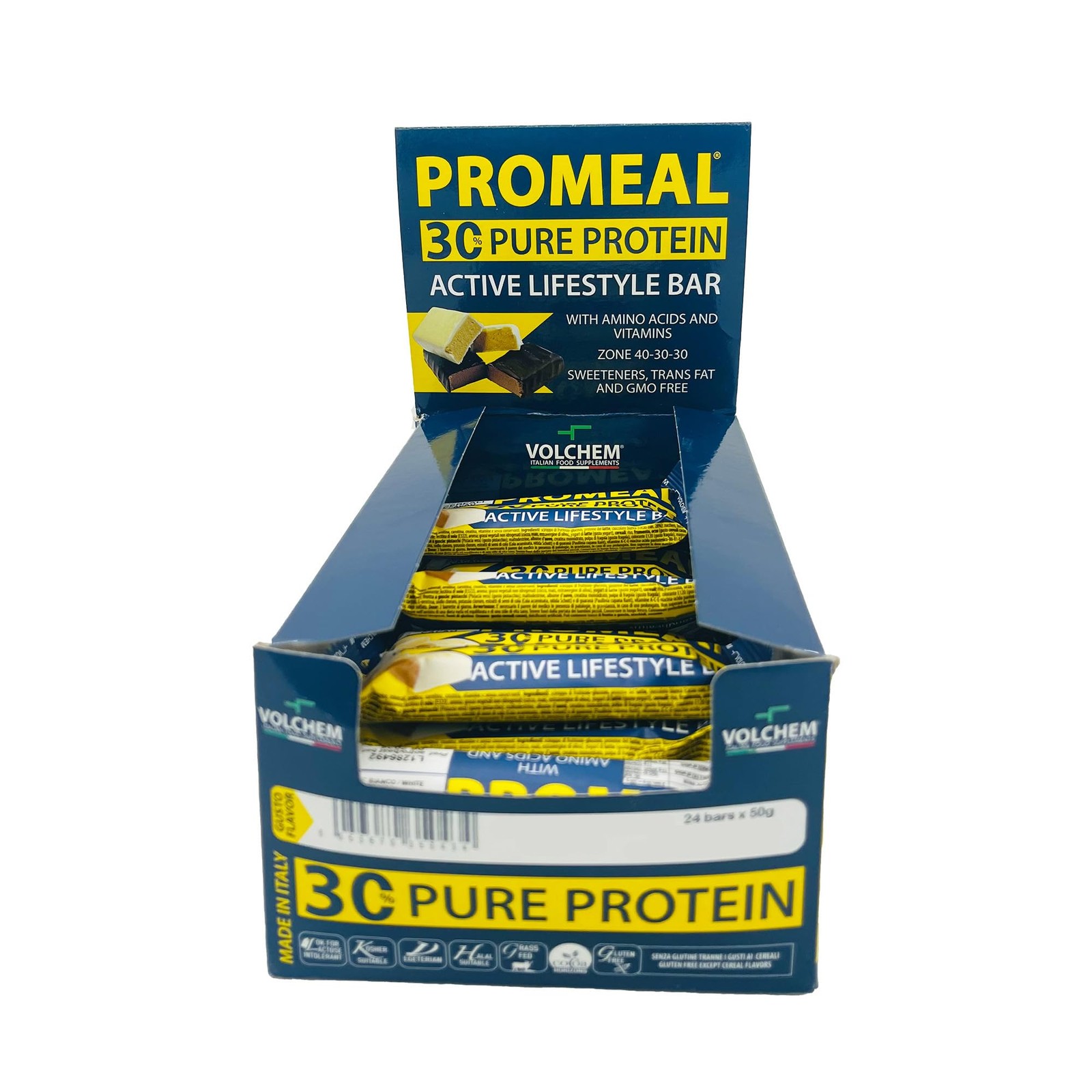 Volchem Promeal Zone 40-30-30, Barretta Proteico-Energetica con Ripartizione di 