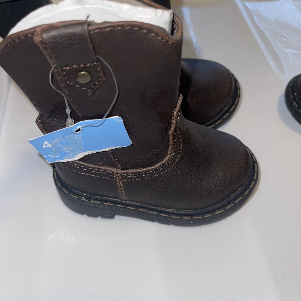 Botas de Vaquero Garannimals Marrón Imitación Cuero Niño/Niño Nuevas Con Etiquetas Foto 4 de 4