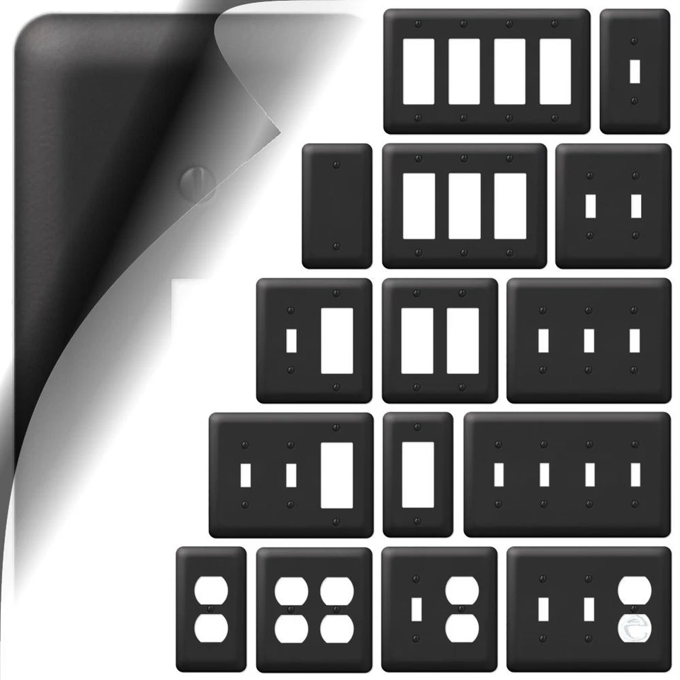AMERELLE Devon Black Switch Plate Cover Wallplate