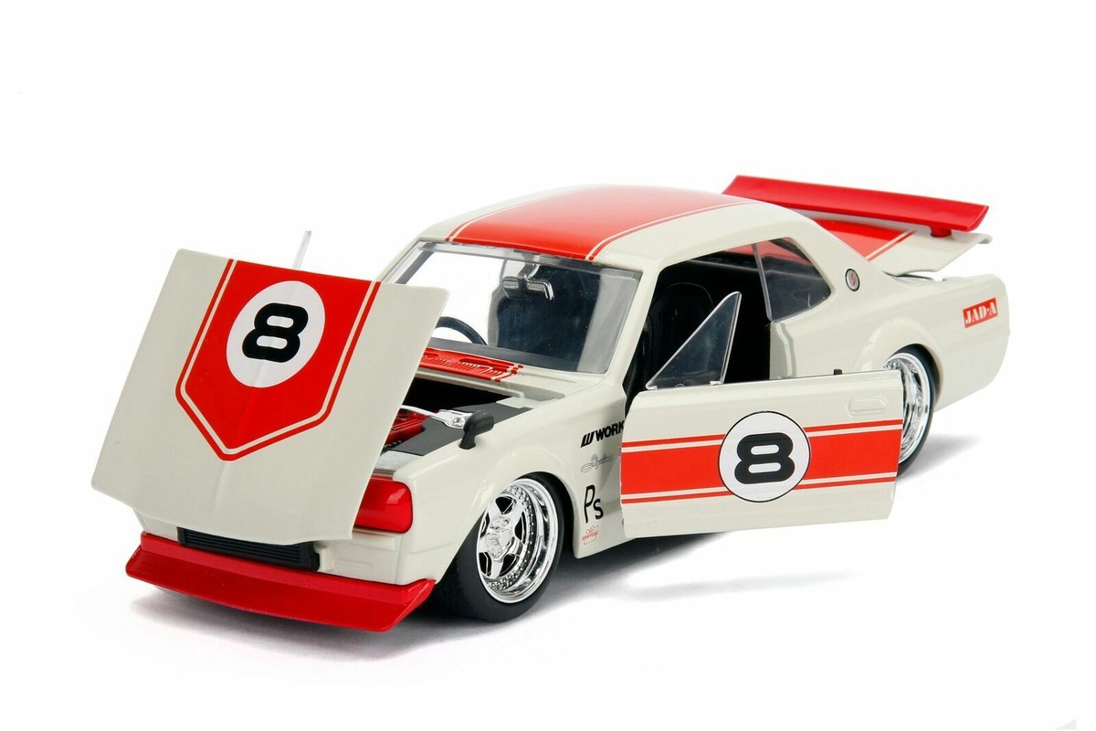 JADA JDM TUNERS 1971 NISSAN SKYLINE GTR KPGC10 WHITE / RED 1
