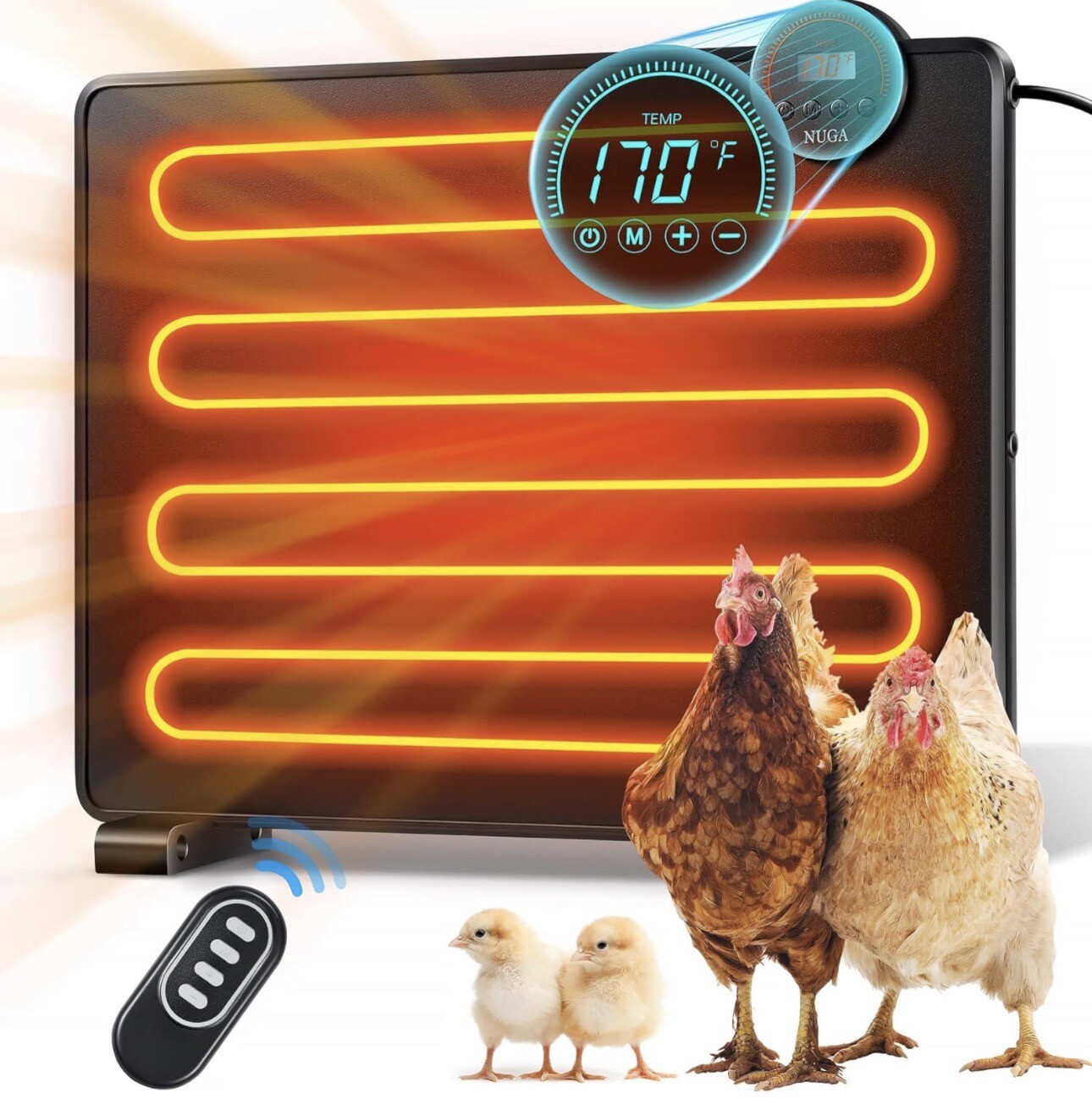 Nuga Coop Chicken Coop Heater, 200Watt, Safe Radiant Space Heat With Control eBay