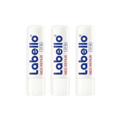 Labello Med Repair 3 x 4,8 g, Lippenpflegestift mit LSF15