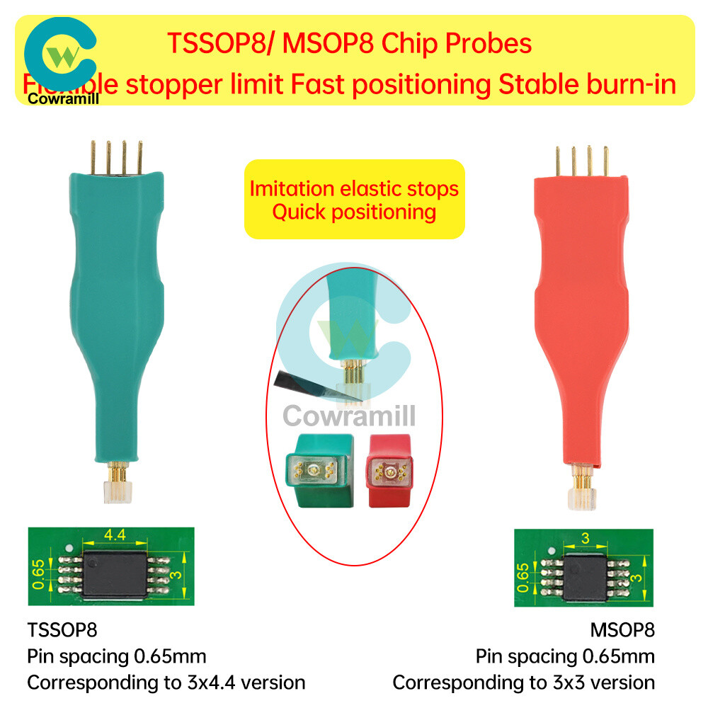 TSSOP8/MSOP8 Chip Spring Pin Burn Read Write Test Probe w/Program