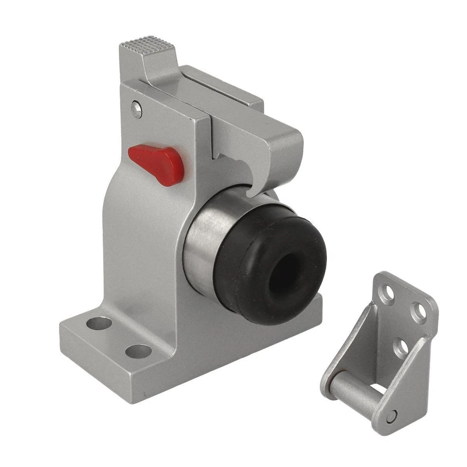 Türpuffer Feststellhaken Türstopper Türfeststeller Aluminiumguss Türpuffer Grau - Bild 2 von 3