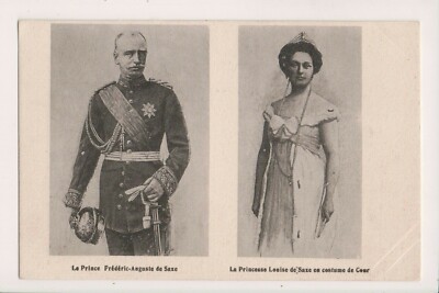 Vintage Postcard King Frederick Augustus III of Saxony & Queen Louise  