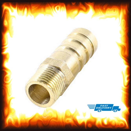 DEALSCRAZY 1/8" BSP to 6mm Brass Male Barb Hose Tail Fitting Fuel Air Gas Water Hose Oil UK