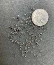 100 Silver Plated 2x2mm crimp beads, spacers, findings