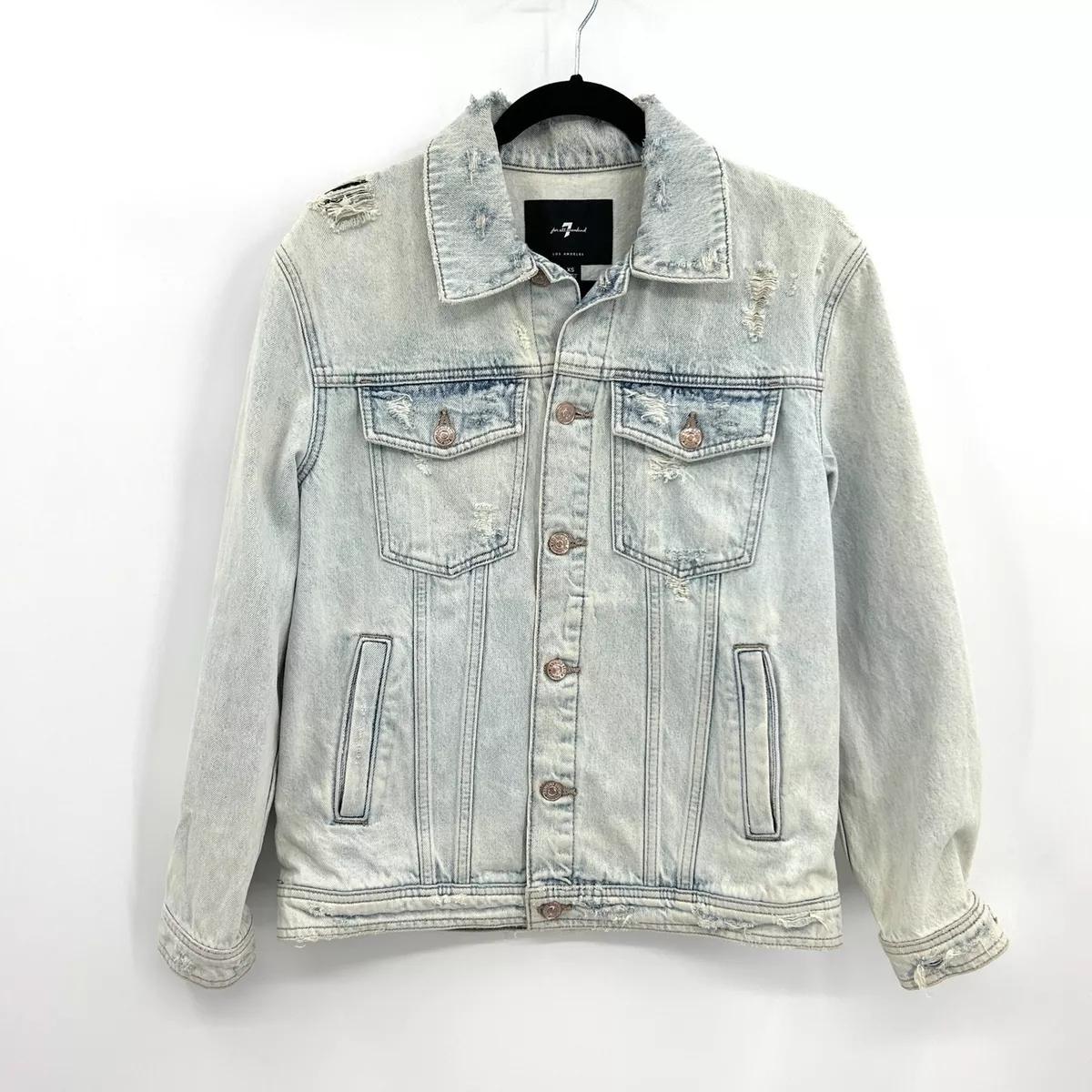 Distressed boyfriend jean hot sale jacket