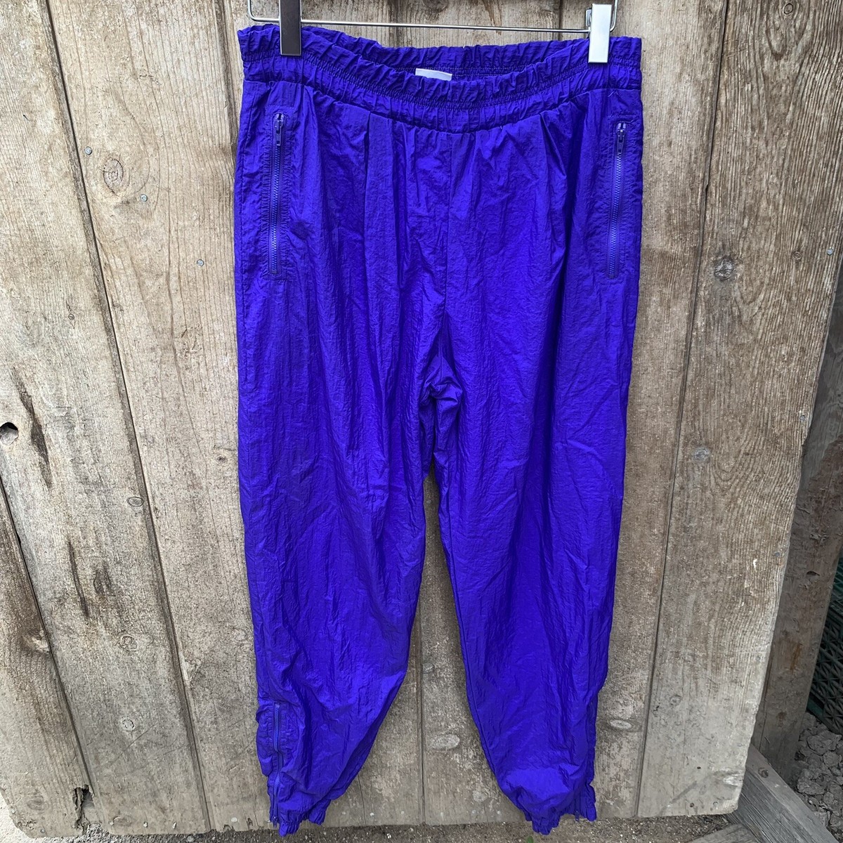 Nike Swoosh Vintage Y2K Lined Track Windbreaker Pants Size Small purple