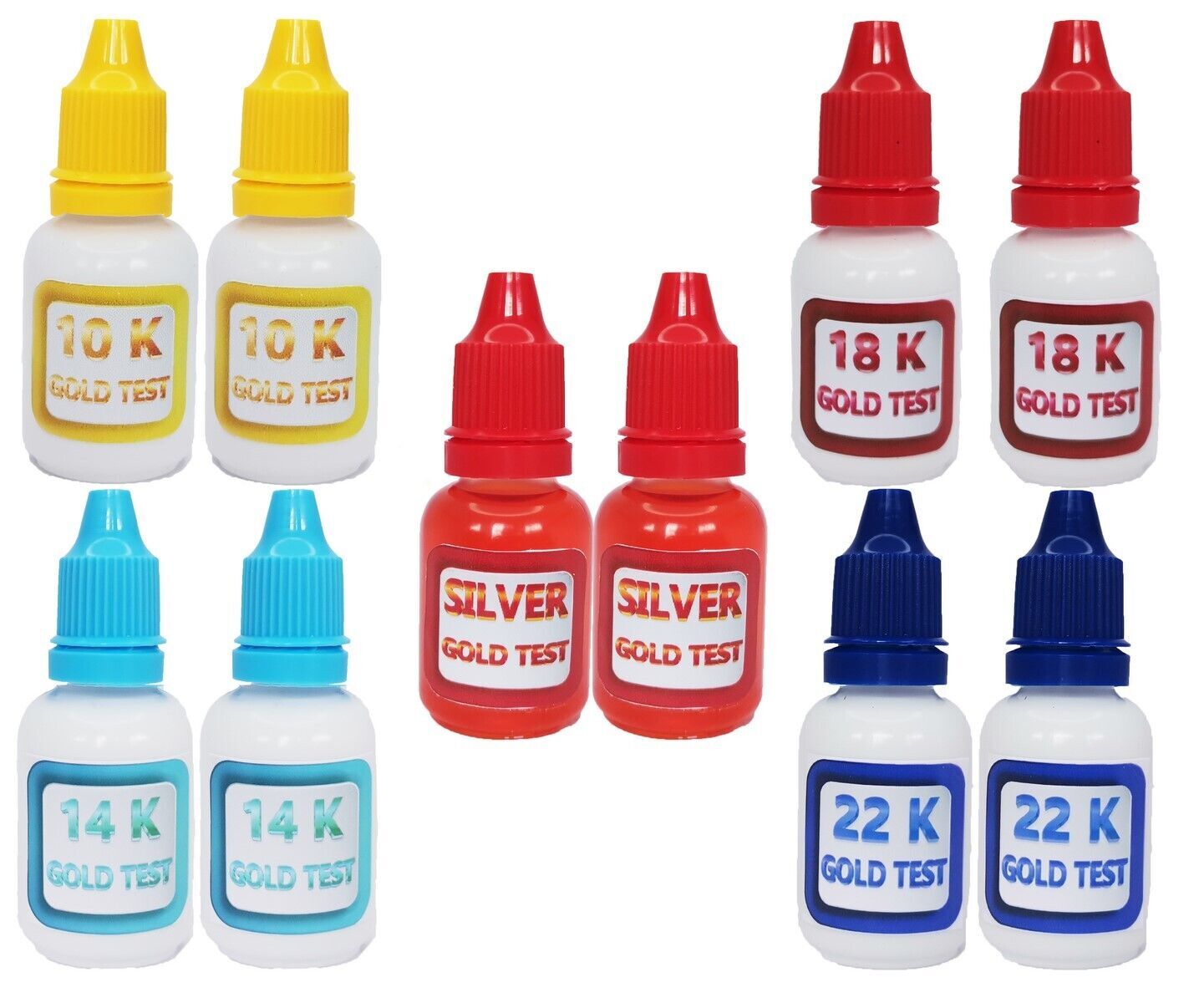 8 10 PIECE GOLD TESTING KIT Jewelry Tester 10k 14k 18k 22k silver eBay