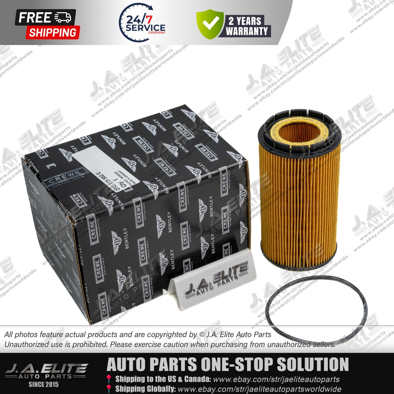 Genuine Oil Filter & Gasket for Bentley GT GTC Flying Spur 6.0L 07C115562E