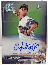 Ofelky Peralta 2017 Bowman Chrome Prospect Autograph Auto - BALTIMORE ORIOLES