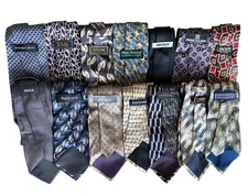 NWOT 14 Men’s Neckties Various Name Brands, Colors & Patterns All Silk Ties