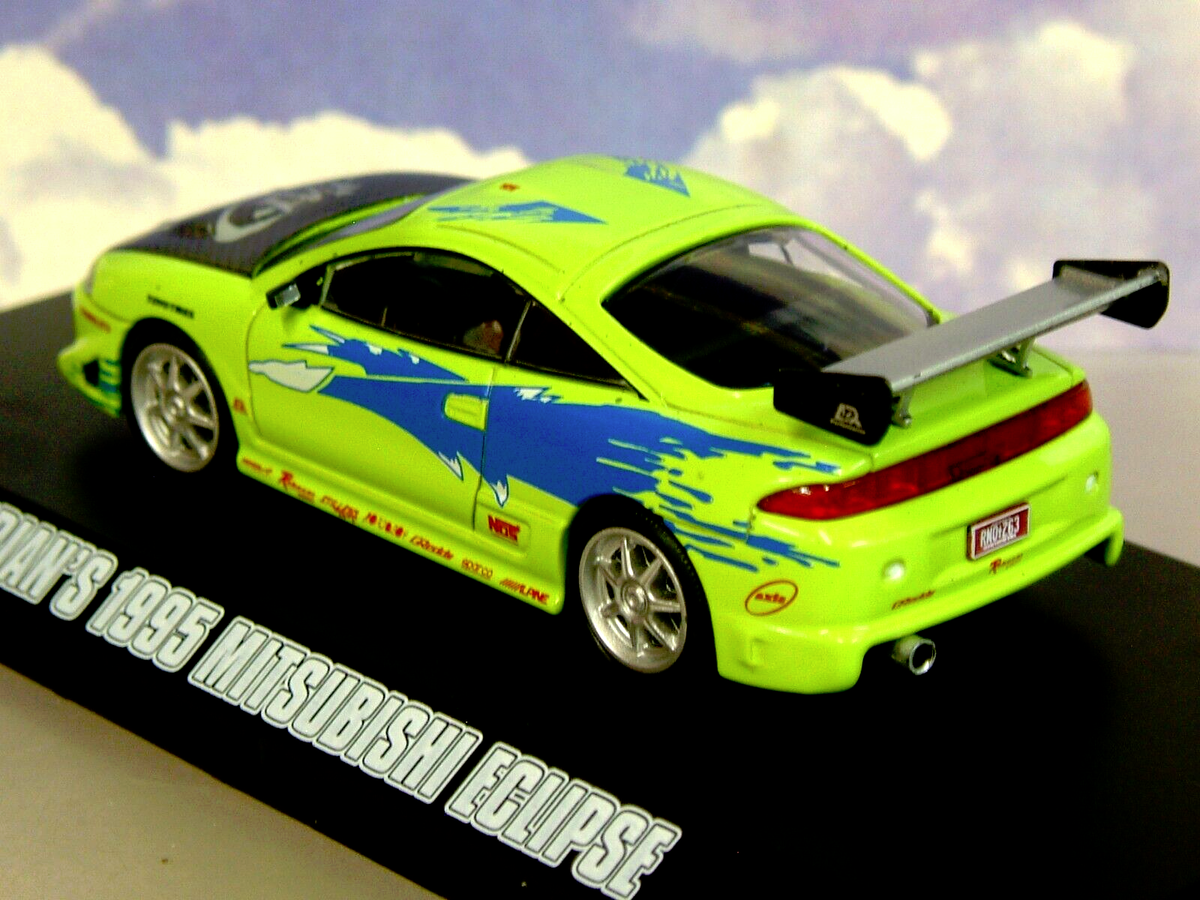 GREENLIGHT 1/43 BRIAN'S 1995 MITSUBISHI ECLIPSE LIME GREEN