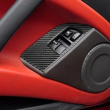 For Mitsubishi Eclipse 2006-12 Real Carbon Fiber Window Lift Switch Panel Cover