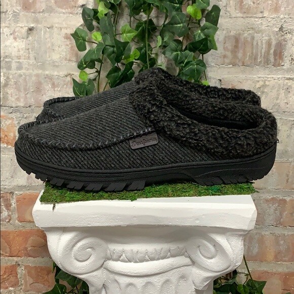 men's isotoner memory foam slippers