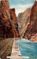 Royal Gorge Grand Canon Arkansas Colorado Scenic DB Cancel WOB Postcard