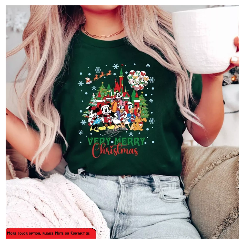 Disney Christmas Mickey's Very Merry Christmas Party 2024 Family T-Shirt  S-5XL