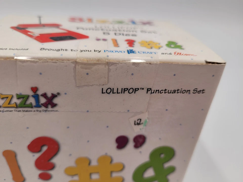 Sizzix棒棒糖标点套装5个模具剪贴簿教师学校墨盒 — 第 2/4 张图片