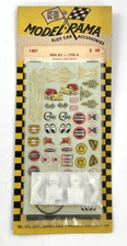 Vintage K&B Model-Rama Slot Car Accessories #1401 Trim Kit Decals Type A - NOS