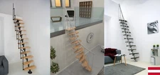 Indoor Space-Saving Straight Slightly Turn Staircase Central Stringer 12Step Kit