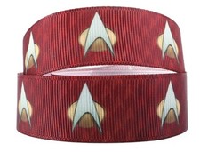 Star Trek TNG Communicator Themed 1" Wide Repeat Ribbon Sold in Yard Lots