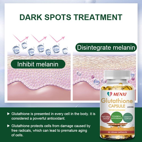 Skin Whitening Capsules - L-Glutathione Whitening, Antioxidant, Anti-aging NEW - Picture 5 of 14