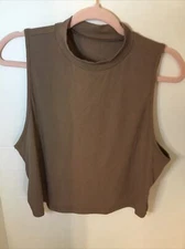 Shein Curve Sleeveless Crop Top Size 2XL Brown Pre-owned Great Condition