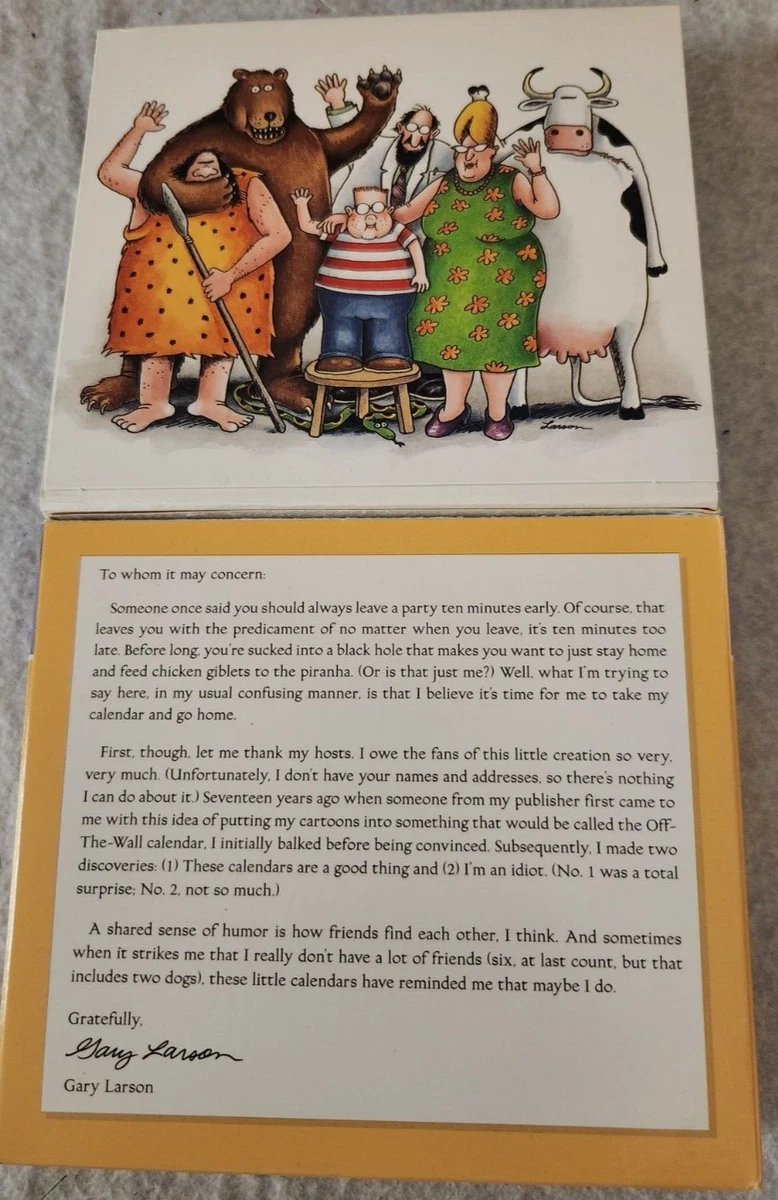 The Far Side 2002 Daily Calendar 17th & Final Off the Wall Last Impressions  | eBay