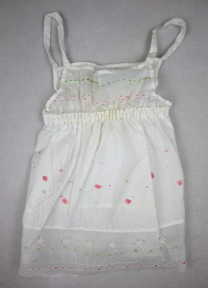 ВИНТАЖНЫЙ ДЕВОЧКИ БЕЛЫЙ ХЛОПОК МАЙКА И BLOOMER БРЮКИ КОМПЛЕКТ - СМ. ФОТОГРАФИИ - Изображение 3 из 4