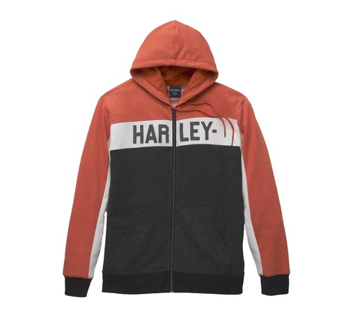 Y2K Harley Davidson El Paso Texas Orange Pullover LS Light Hoodie
