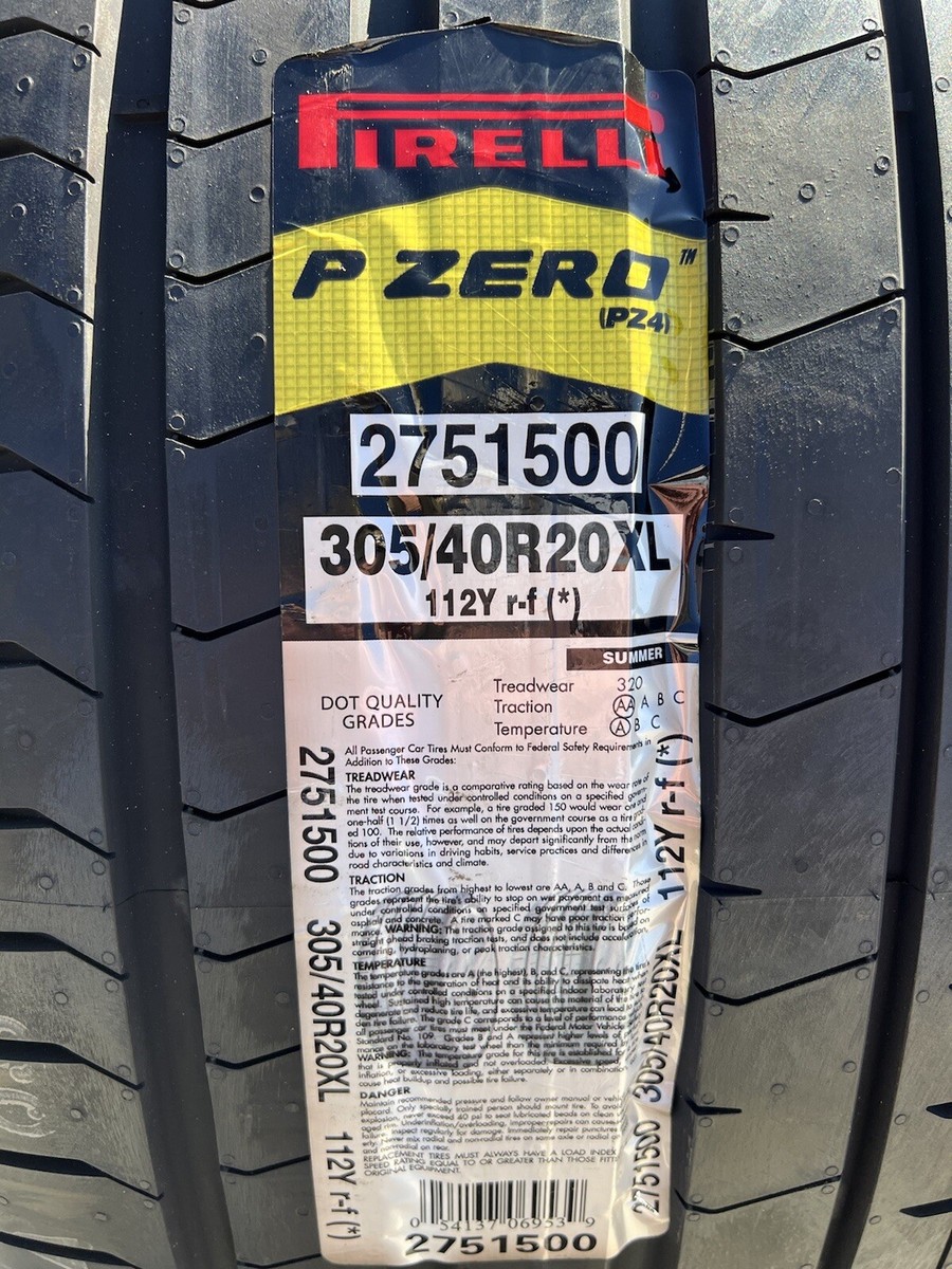 23製　PIRELLI P-ZERO（PZ4）BMW承認ランフラット 4本セット Set of 4 NEW Pirelli P Zero PZ4 Run Flat RFT 305/40R20 Star ☆ BMW