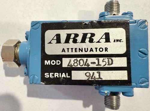 ARRA 4804-15D 2.3 to 3.1 GHz, 0-15 dB, SMA, Level Set Attenuator. Free Shipping