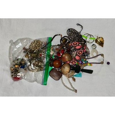 1-2lbs Mix Lot BROKEN Vintage + Modern Jewelry
