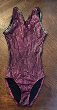 Womens Alpha Factor Burgundy Practice Leotard Size: AXS