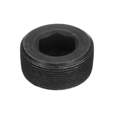 1Pcs Socket Pipe Plug, NPT 2"Carbon Steel Hex Thread Pipe Caps, Black