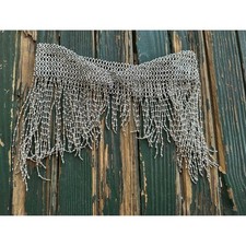 Silver Beaded Fringe Belt Tassel Sash Metallic Boho Festival belly dancing