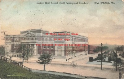 MD, Baltimore, Maryland, Eastern High School Building, 1911 PM