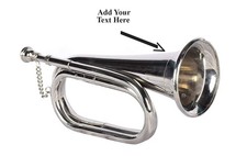 Personalized Engraved Civil War Era Brass Bugle Horn - US Military  Horn