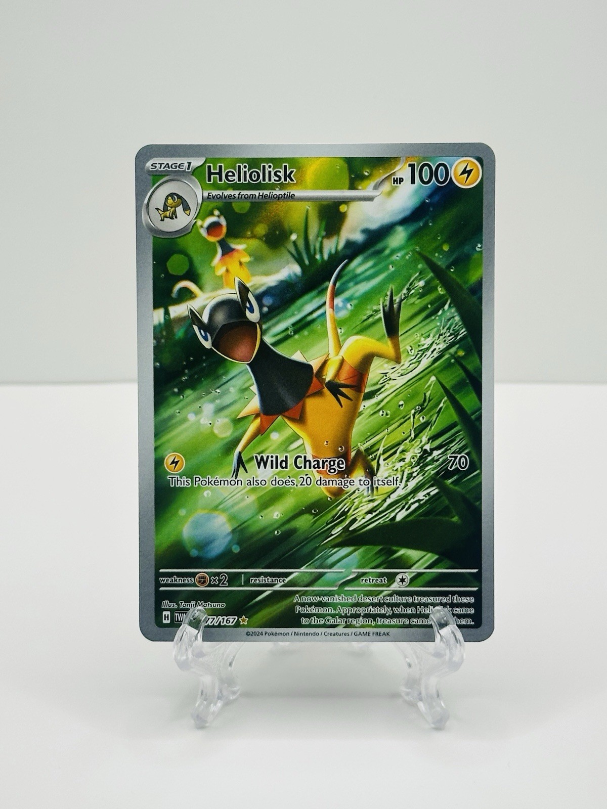 🔥Pokémon TCG-Heliolisk-177/167-Sv06: Twilight Masquerade-Illustration-M/NM!🔥