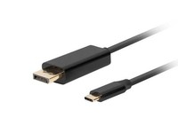 Kabel Adapter Lanberg USB-C(M) - Displayport(M) 1M 4K 60Hz Czarny Lanberg