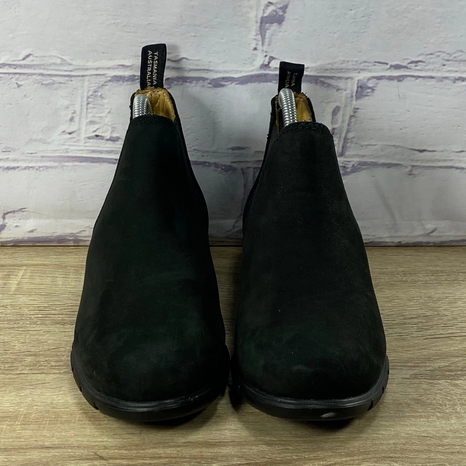 Blundstone 1977 Black Chelsea Boots Women's AU 4.5 US 7.5 Ankle Low Heel Nubuck - Image 2 of 4