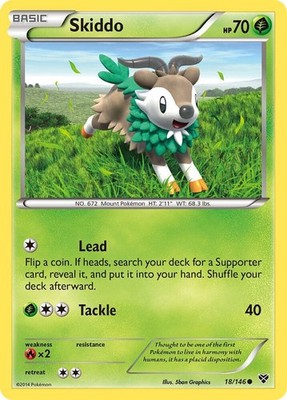 Skiddo #18/146 Xy Base Set Common Pokemon TCG LP