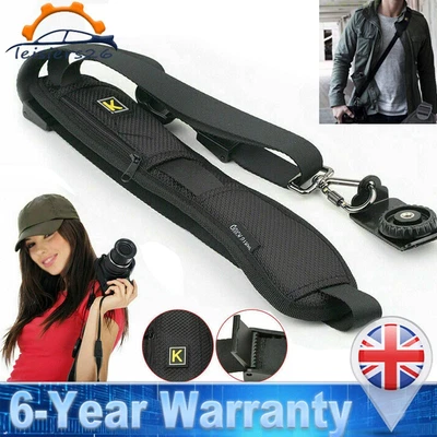 Shoulder Strap Anti-slip Over Shoulder Camera Sling Straps Quick Release Black - Image 1 of 4